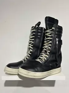 Rick Owens Cargo Basket Leather Boot Size 45 (12) - Picture 1 of 5