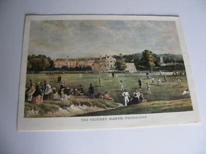 The Cricket Match Tonbridge School Print Of Victorian / Edwardian Match (REPRINT - Picture 1 of 6