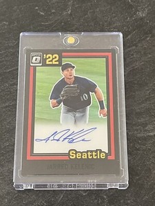 JARRED KELENIC 2022 DONRUSS OPTIC RETRO 1981 SIGNATURES BLACK PRIZM 20/50