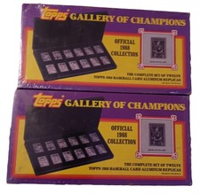 1988 TOPPS GALLERY OF CHAMPIONS 12 BASEBALL ALUMINUM REPLICA CARDS FACTRY-SEALED