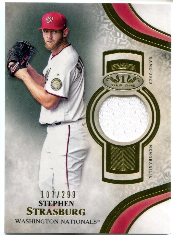 STEPHEN STRASBURG  2021 Topps Tier One JERSEY RELIC NATIONALS /299 - Image 1 of 1