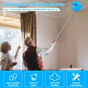 Ceiling Fan Cleaner Polyester Ceiling Fan Duster Washable Ceiling Fan US - Picture 1 of 12