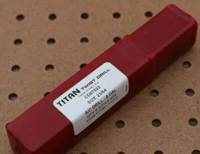 TITAN CD67523 AIRCRAFT EXTENSION DRILL 6" 135°  23/64" FLUTE 3-1/2" PACK of 6 - Image 1 of 2