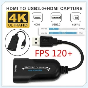 HDMI to USB 3.0 Video Capture Card 1080P HD Recorder Game Video Live Streaming - Picture 1 of 10