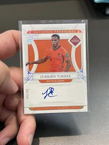 2022 National Treasures World Cup Qatar JURRIEN TIMBER Rookie Signature Auto /99 - Picture 1 of 2