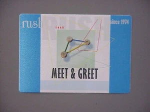 Rush satin backstage pass AUTHENTIC Meet n' Greet - Picture 1 of 1