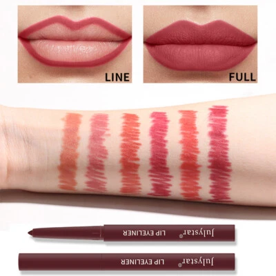 6 Colors Matte Waterproof Lipstick Lip Pencil Pen Liner Lipliner Long Lasting ~ - Image 1 of 4