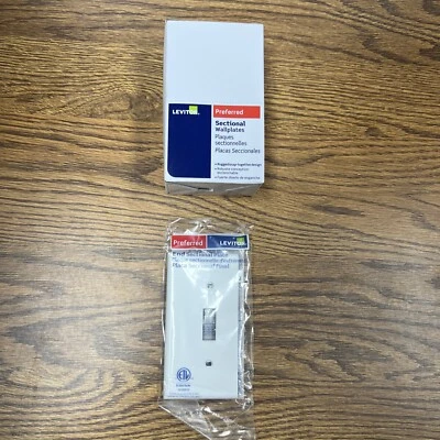 Placa de cubierta de interruptor de palanca de extremo seccional blanco Leviton PSE1-W paquete de 5 Foto 1 de 4