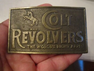 REVÓLVER COLT HEBILLA DE CINTURÓN VINTAGE - PESADO - GW13 Foto 1 de 2
