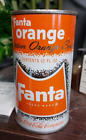 Old 1950s FANTA Coca Cola Imitation ORANGE Soda POP Steel Flat Top CAN