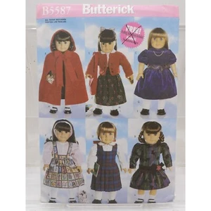 Patrón de costura de ropa para muñeca Butterick B5587 se adapta a muñecas de 18" ©2010 abierto/sin cortar - Imagen 1 de 2
