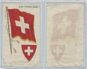 S35 American Tobacco Silk, Flags & Arms, 1910, Switzerland (3 X 5 in)