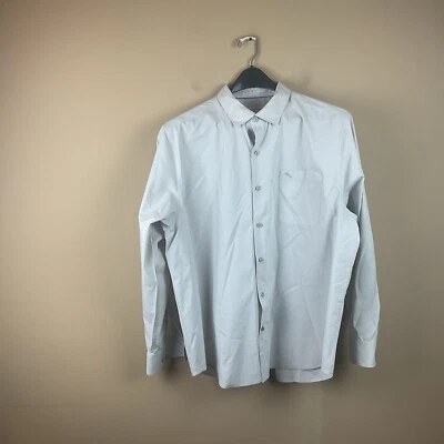 Camisa de Vestir Tommy Bahama Island Zone Para Hombre XL Gris L/S Pima Algodón Poliéster Foto 1 de 4