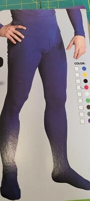 Roupa íntima meia-calça adulta com pés cosplay super-herói meia-calça preta, verde, azul - Imagem 1 de 4