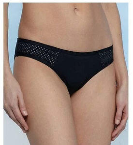 Rachel Roy Women's Bikini Bottom Solid Black Sporty Hipster Full Coverage Small - Picture 1 of 6