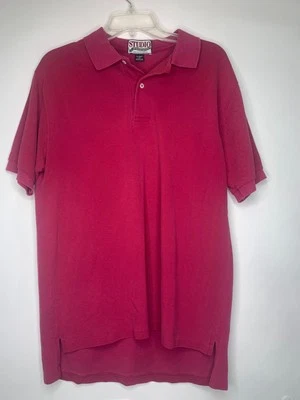 Vintage Studio Chesterfield Mens Short Sleeves Red 1/4 Button Polo TShirt M USA - Image 1 of 4