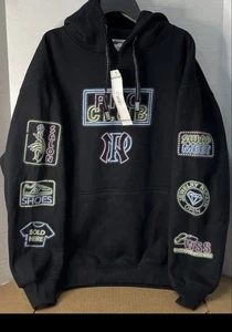 PRO CLUB Herren schwarz Multi Leuchtreklame Logo Hoodie-Größe Large neu mit Etikett - Bild 1 von 6