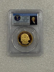 Moneda de dólar de prueba 2007 S James Madison presidente de Estados Unidos graduación profesional Pr69 DCAM - Imagen 1 de 2
