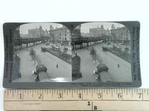 Keystone View Stereoview 16751 New York City Transportation Elevated Railway Str - Bild 1 von 2