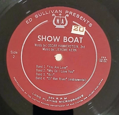 Ed Sullivan Presents Songs and Music of Showboat  1960 VINYL LP Record ES3 - Image 1 of 4