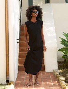 FRANK & EILEEN NWOT $188 Black CORY Vintage Tee Muscle Maxi Dress Size L - Picture 1 of 6