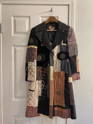 NUEVO SIN ETIQUETAS Abrigo mujer Etro bordado piedra y cuentas patchwork talla 42 Foto 1 de 4