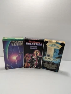 Scfi VHS Lot. Battlestar Galactica VHS. Star Trek VHS. Star Trek Generations - Picture 1 of 5