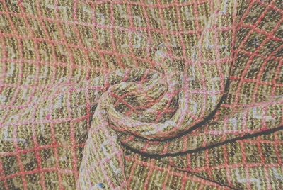 ANILLO TRASERO ROSA TONOS SUAVES MEZCLA LANA BOUCLE LUJO HECHO EN ITALIA PARA GUCCI B112 Foto 1 de 4