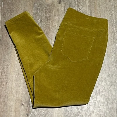 Soft Surroundings PM Olive Green Corduroy Skinny Ankle Pants Stretch Casual EUC - Image 1 of 4