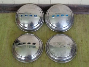 47 48 Ford Car Dog Dish Hubcaps Lot of 4 Hub Caps 1947 1948 - Bild 1 von 7