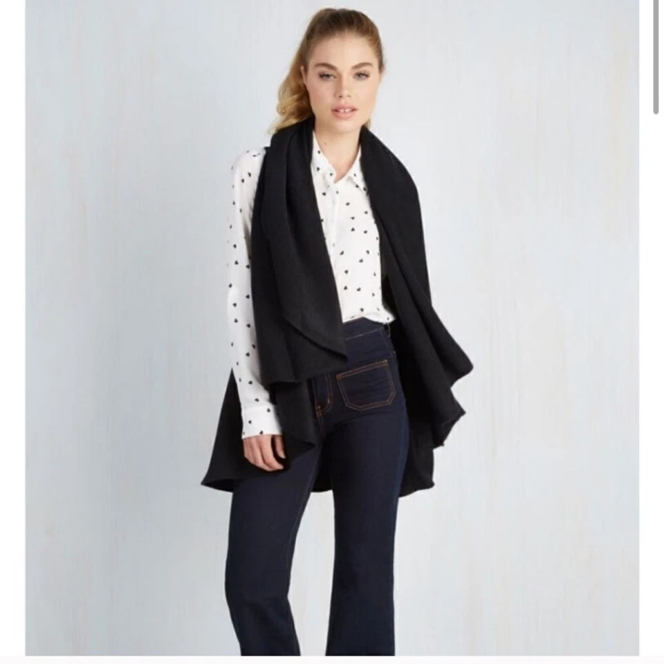 Modcloth Head to Macchiato Knit Circle Sweater Vest Cozy Cardigan OS - Image 1 of 4