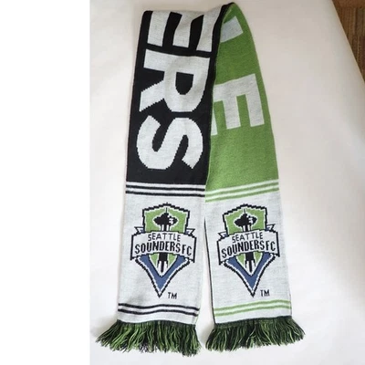 MLS Seattle Sounders FC Acrílico Verde/Negro/Blanco Bufanda Fútbol Invierno Foto 1 de 3