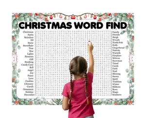 Weihnachten Wortsuchspiel, großes Kreuzworträtsel, riesiges Wortfund Poster - Bild 1 von 7