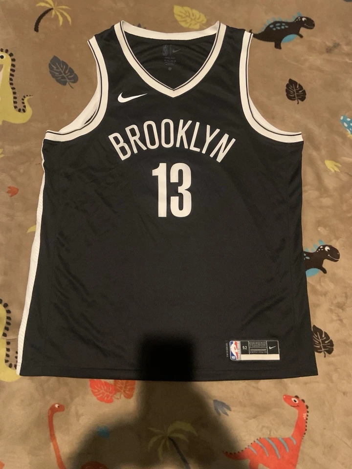 Camiseta Nike James Harden Brooklyn Nets ícone swingman NBA basquete tamanho 52 XL - Imagem 1 de 4