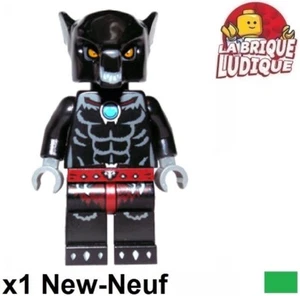 Lego Figurina Minifig Chima Wilhurt Lupo Wolf Nero Black Loc015 NUOVO - Imagen 1 de 1