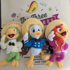 Disney Store 80th Anniversary Donald Jose Carioca Panchito Plush Keychain 3 Set - Picture 1 of 5
