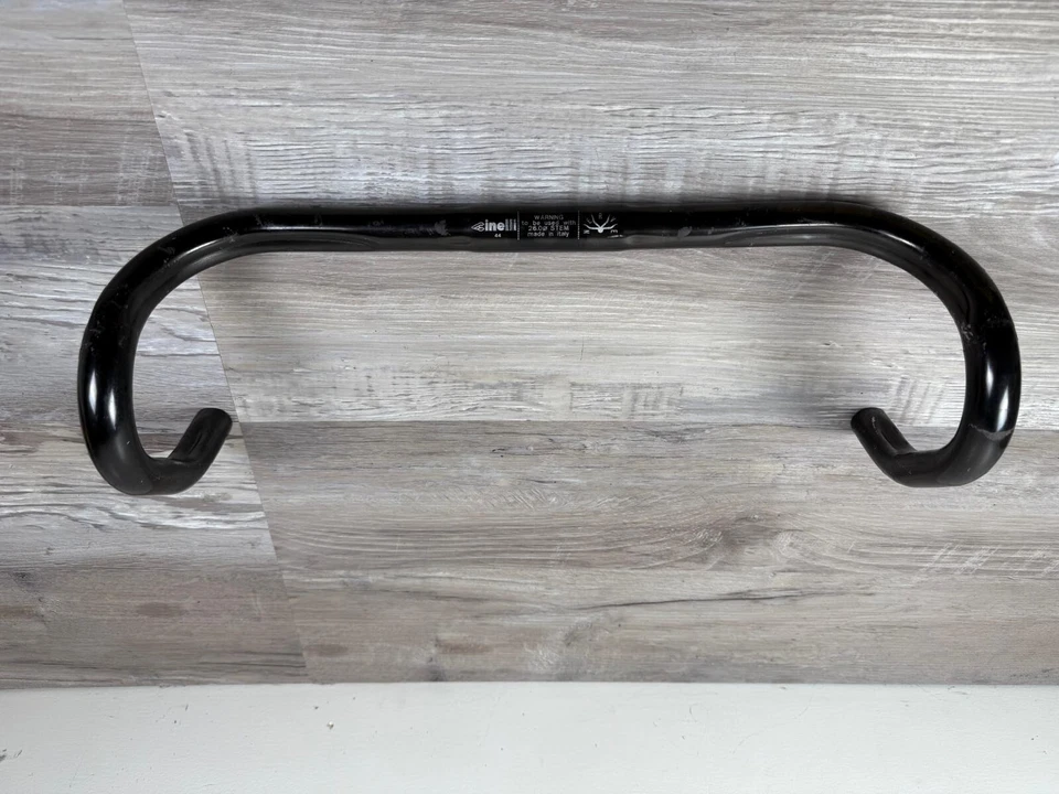 Cinelli Nerve Road Bike Drop Bar Handlebar 26.0mm 44cm Black - Image 1 of 3