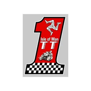 Sticker TT Isle of Man number one - Imagen 1 de 1
