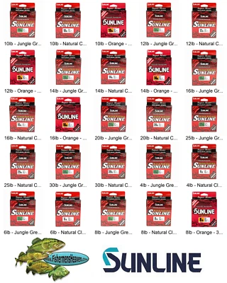 Sunline Monofilament (Super Natural) 330 YD Spool Fishing Line Any Color LB Test - Image 1 of 4