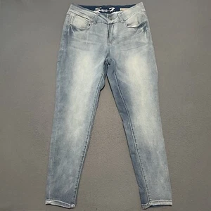 Seven 7 Jeans Women's 12 Denim Blue Skinny High-Rise Legging - Picture 1 of 7