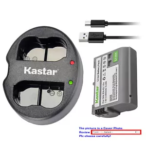 Kastar Battery Dual Charger for Nikon EN-EL15 EN-EL15a & Nikon D750 DSLR Camera - Picture 1 of 12