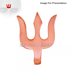 Sello Trishul Bindi Teeka / Fabricante de Tilak en Cobre Shiva Tika Pooja Artículo OmPoo - Imagen 1 de 3
