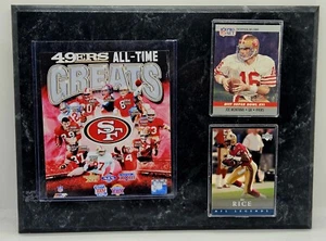 SAN FRANCISCO 49ers JOE MONTANA & JERRY RICE GREATS OF THE GAME SPORT PLAQUE - Picture 1 of 1