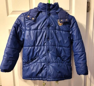 Disney Store Buzz Lightyear Toy Story Star Command Blue Puffer Jacket Kids M 7/8 - Picture 1 of 12
