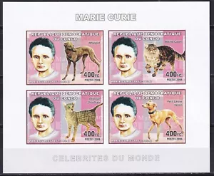 Congo 2006 Yvert 1737/40 imperforati Madame Curie cani gatti fauna nuovi di zecca in perfette condizioni - Foto 1 di 1