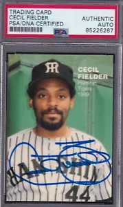 Cecil Fielder PSA/DNA JAPANESE 1989 Star SIGNED CARD Hanshin Tigers セシル・フィルダー - Picture 1 of 2