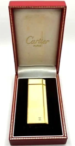 Cartier Gas lighter Gold Beige with box - Picture 1 of 15