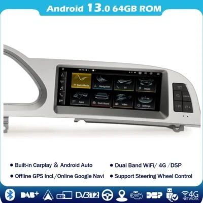 8,8" IPS Android 14 Audi A6 Autoradio GPS Canbus SWC CarPlay DAB+TPMS Navi MMI - Bild 1 von 4