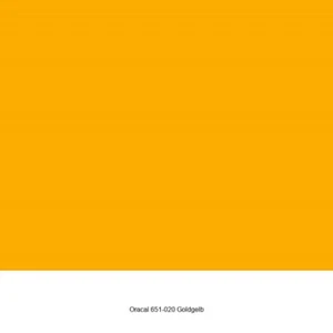3,87 €/m² Oracal 651-020 Goldgelb Glänzend Plotterfolie Möbelfolie 1,26 x 1 m - Bild 1 von 2
