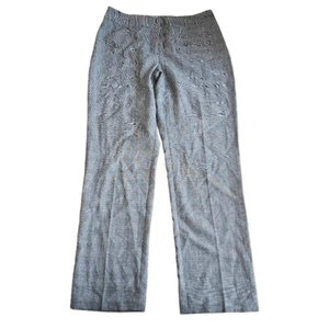 Chicos Womens Sz 2 US L gray multicolor plaid dress Office pants - Picture 1 of 7